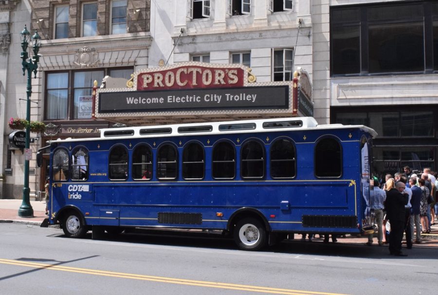 A milestone in history: college trolley system used