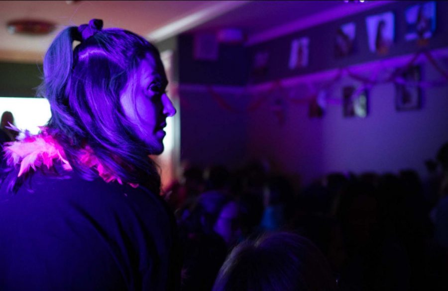 Mandy Blakeman ’22 and others attending Erotica night on Saturday. Photo by Ian Plummer. 