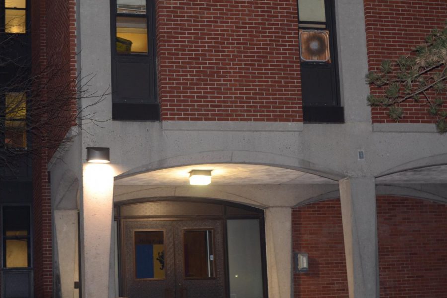 Fox North, the former on-campus residence of the Delta Kappa Epsilon fraternity, with the DKE letters removed. Photo by Joe Maher.