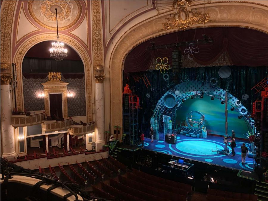 Proctors Theatre in preparation for Spongebob the Musical, which took to the stage from September 22 to September 28, 2019. Photo by Marisa Peters.