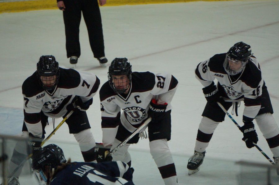 Union's men's hockey facing off against Yale on Saturday, January 22.