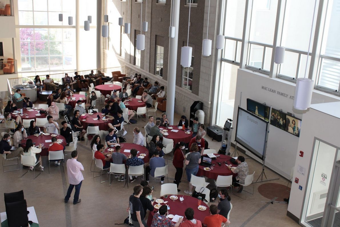 Over 80 students and faculty members gathered at Wold Atrium to celebrate the annual CS Fest organized by the Computer Science department and ACM-W.