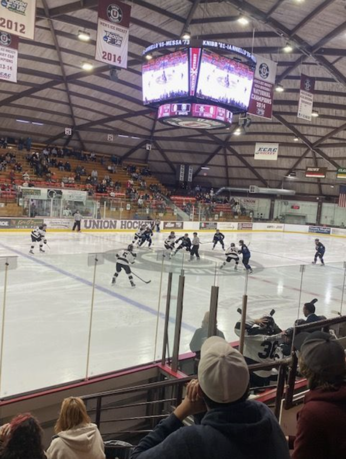 Union College Dutchmen square off against the Bentley College Falcons. The game quickly turned in Unions favor, thanks in no small part to their powerful offense. 