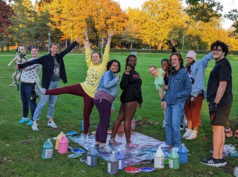 Dance and ARTS Houses host the Dance in Paint event on the West Field in October.