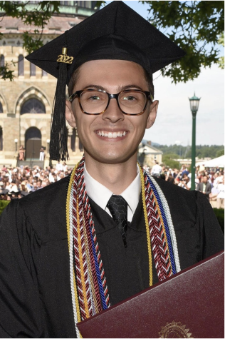 Daniel Wilcox ’22 during the graduation ceremony.