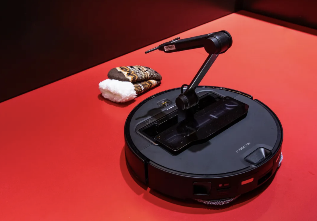 Robotic vacuum cleaner at the consumer electronics show. 