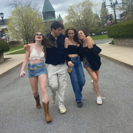 Kat Doran ‘27, Michael Rocco ‘27, Katherine Mills ‘27, and Izze Brand ‘27 at Springfest 2025.