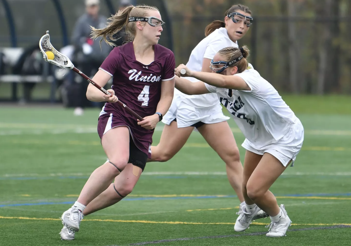 Senior Greta Mauer during the Liberty League championship game.