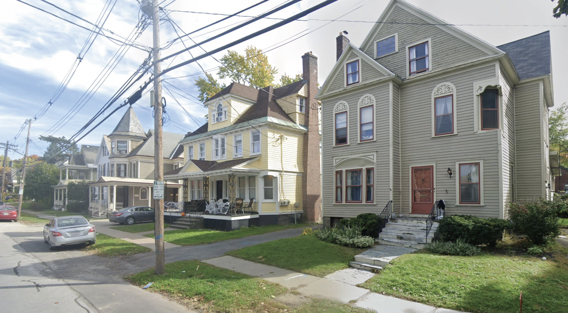Houses on Union Ave, across from the Union College Campus. 