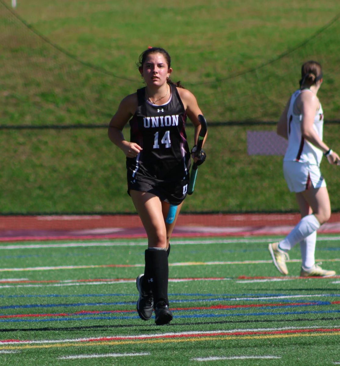 Maddie Greco '27 at the Union Field Hockey game against Vassar College. 