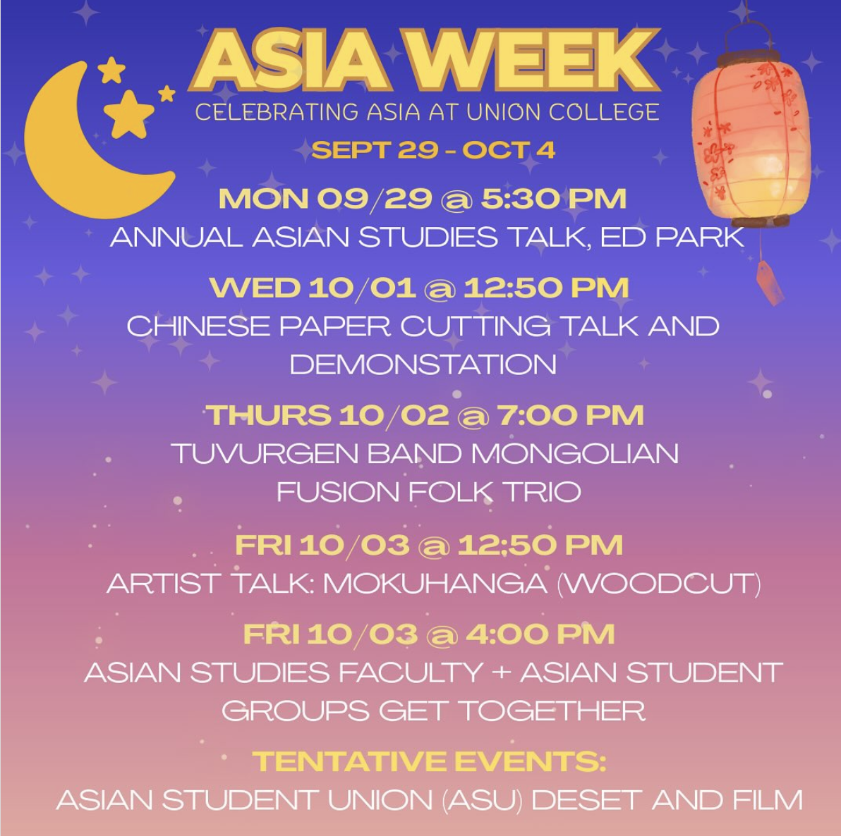 Union College Celebrates Asia Week
