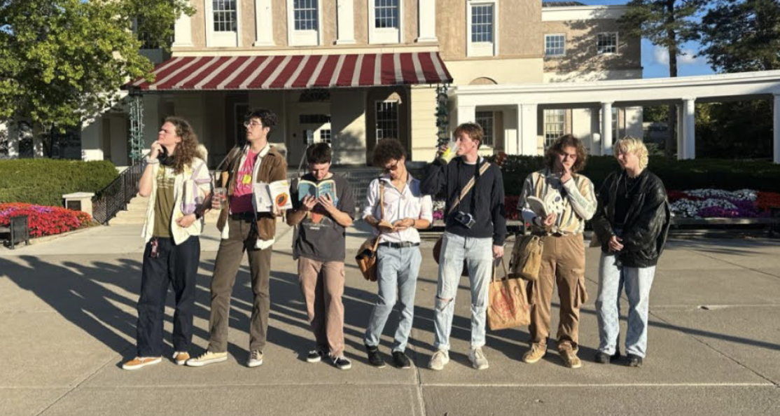 Union students gathered in Roger Hull Plaza for the unofficial performative male contest.