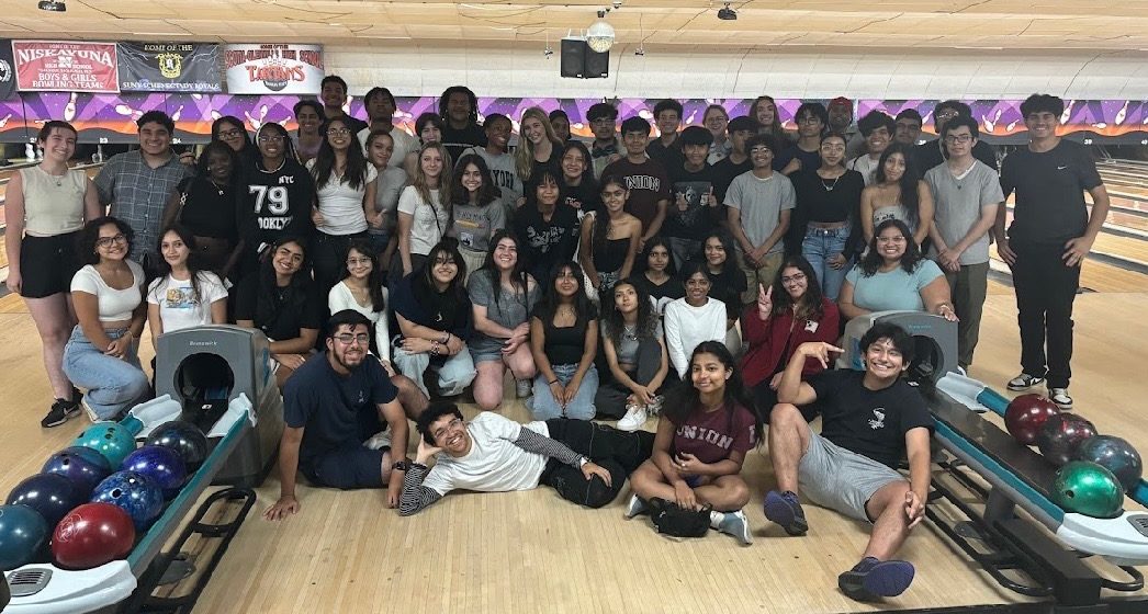 AOP students at a local bowling alley during AOP summer 2024. 