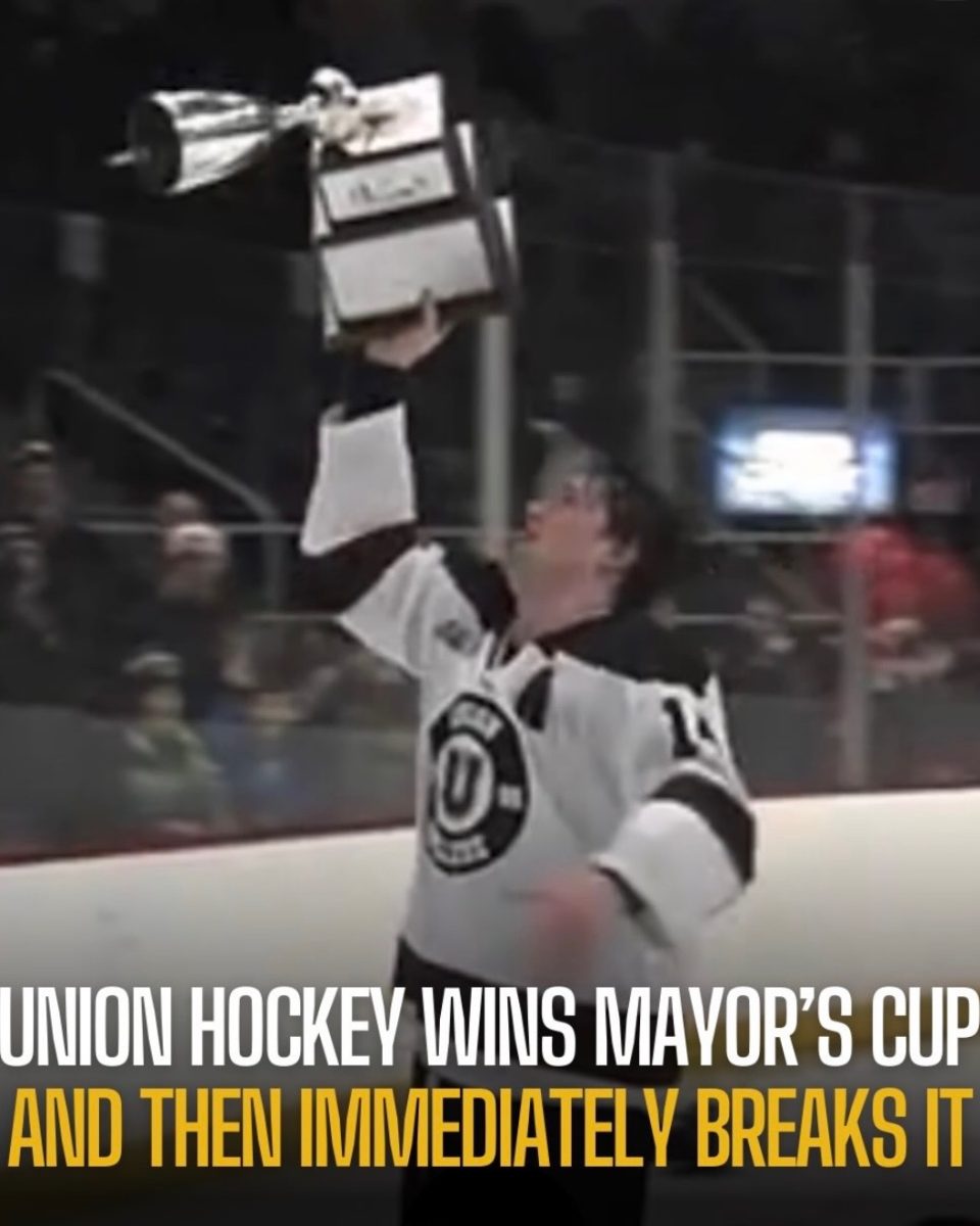 After winning the Mayor’s Cup, Union immediately breaks the trophy. A perfect example of Onioncore

