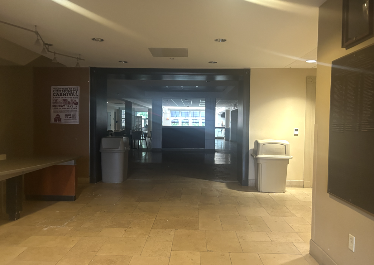 Reamer Campus Center during the power outage. 