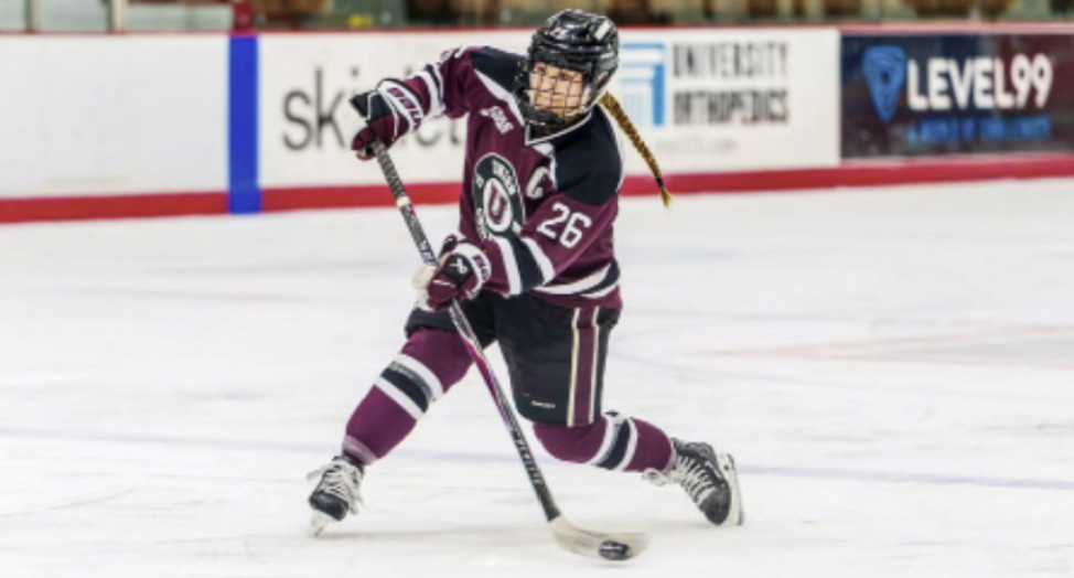 Union’s Stephanie Bourque taking a shot.